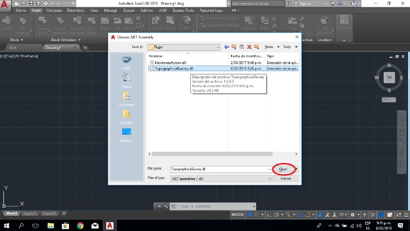 Ejecucion de autocad